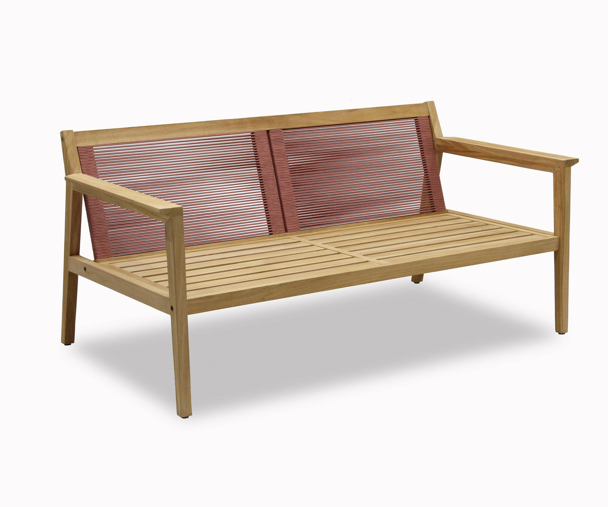 Agate Teak and Rope 2 Seater Sofa Chair - 1pc by LifestyleGarden US - product image 4 for Resin Society