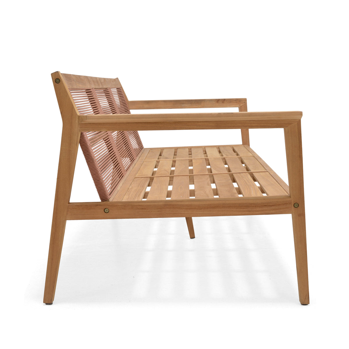 Agate Teak and Rope 3 Seater Sofa Chair - 1pc by LifestyleGarden US - product image 3 for Resin Society