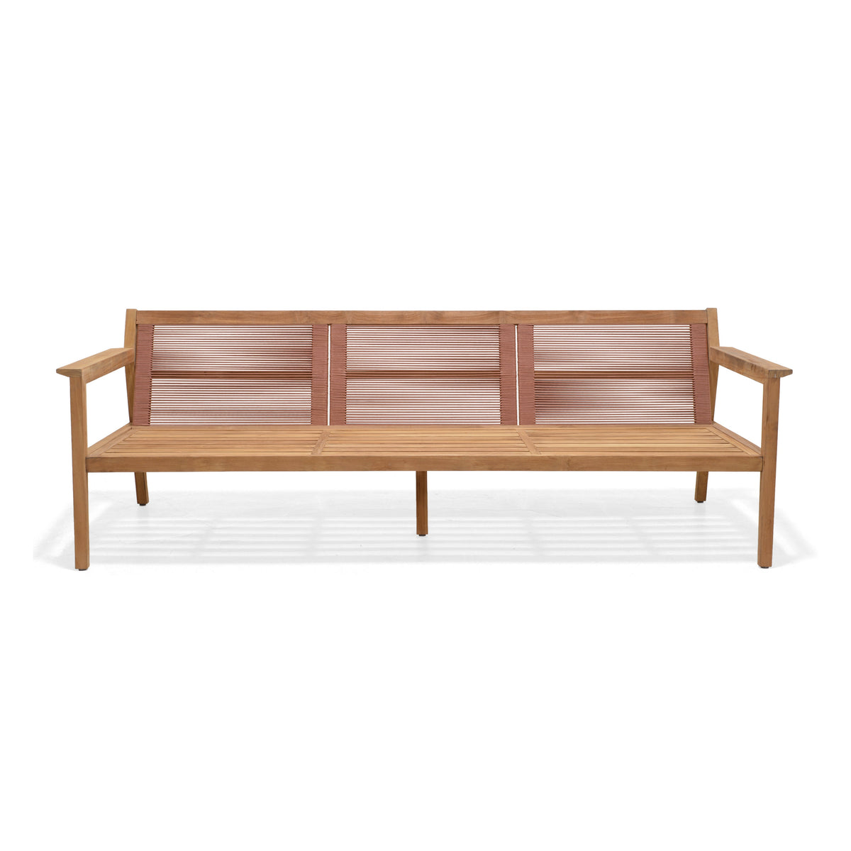 Agate Teak and Rope 3 Seater Sofa Chair - 1pc by LifestyleGarden US - product image 4 for Resin Society