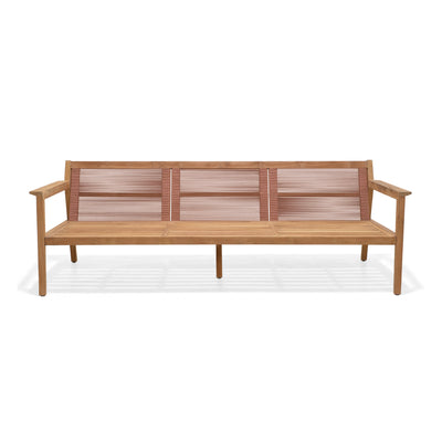 Agate Teak and Rope 3 Seater Sofa Chair - 1pc by LifestyleGarden US - product image 4 for Resin Society