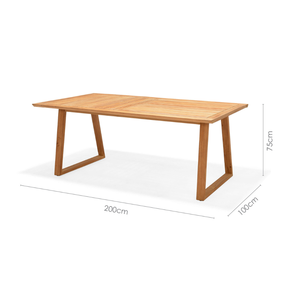 Agate Rectangular Teak Dining Table by LifestyleGarden US - product image 6 for Resin Society