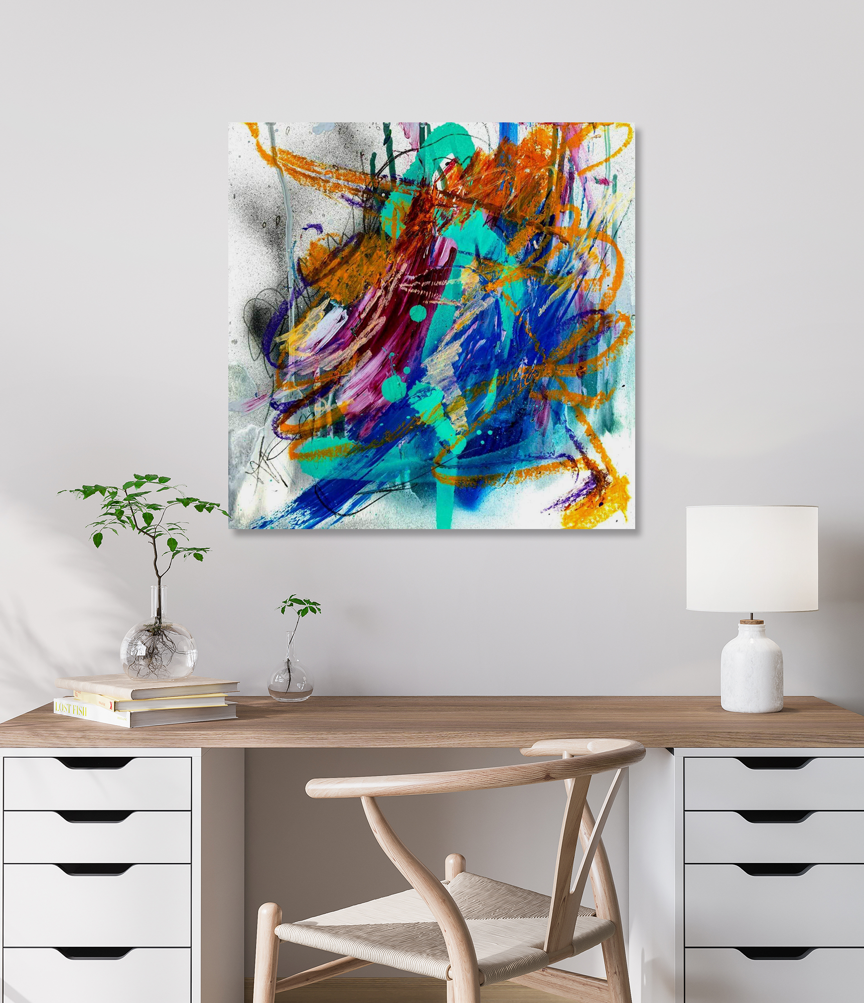 Agate Artist Enhanced Canvas Print by John Beard Collection - product image 3 for Resin Society