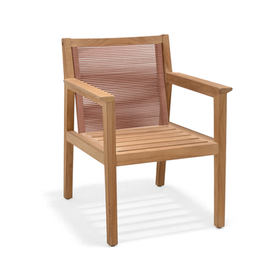 Agate Teak and Rope Armchair Terracotta by LifestyleGarden US - product image 3 for Resin Society