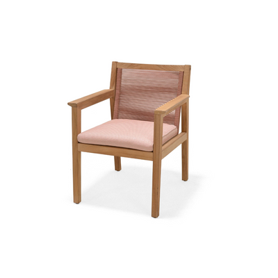 Agate Teak and Rope Armchair Terracotta by LifestyleGarden US - main product image for Resin Society