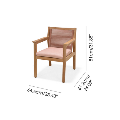 Agate Teak and Rope Armchair Terracotta by LifestyleGarden US - product image 7 for Resin Society