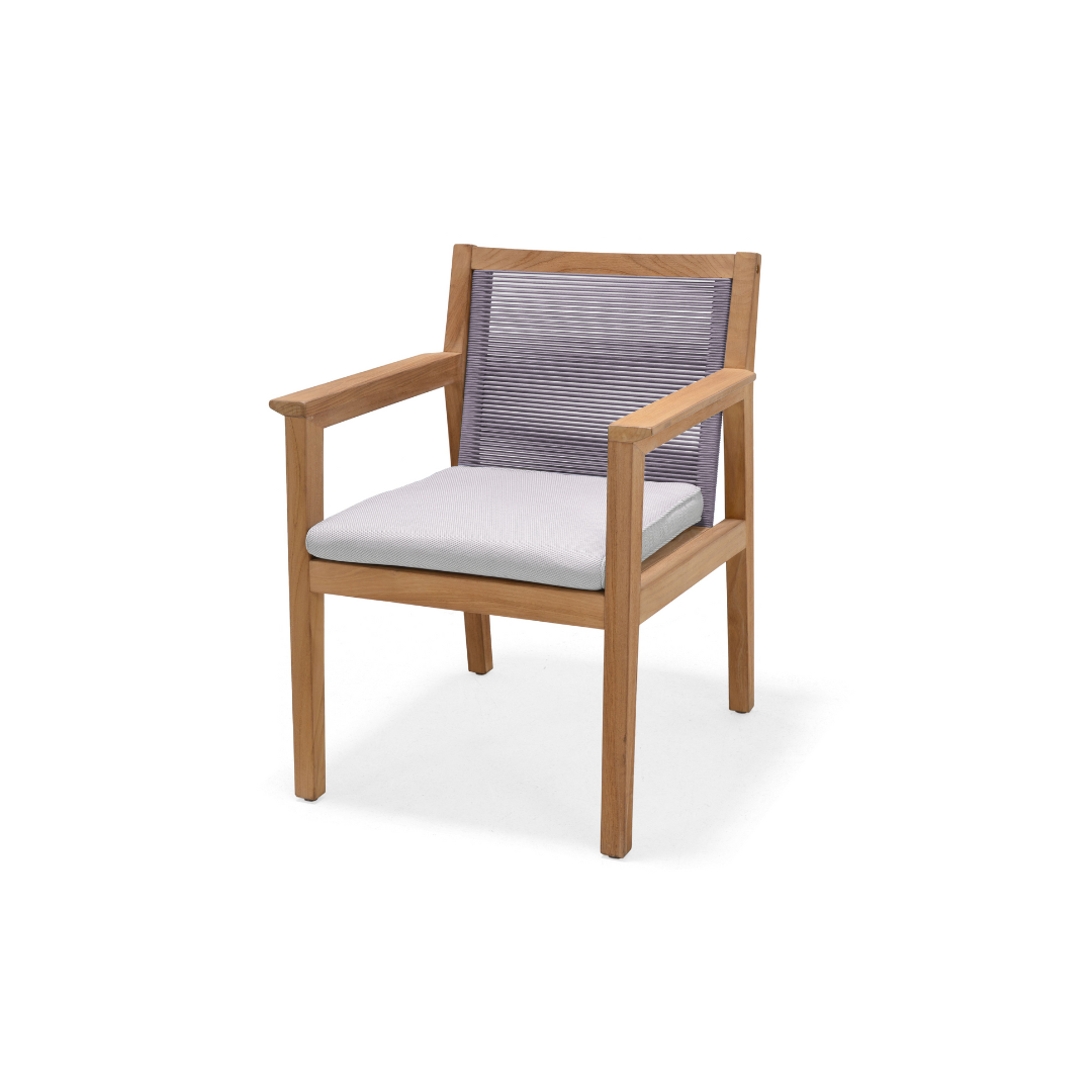 Agate Teak and Rope Armchair Taupe by LifestyleGarden US - main product image for Resin Society