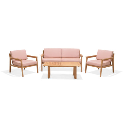 Agate Teak and Rope 4pc Seating Set by LifestyleGarden US - product image 4 for Resin Society