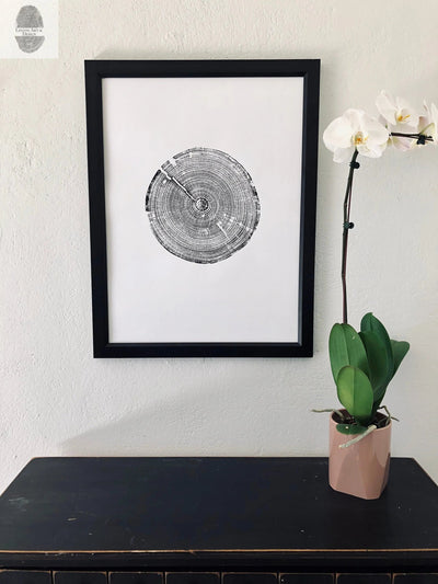 Alabama Tree Ring Print, Alabama Art Print