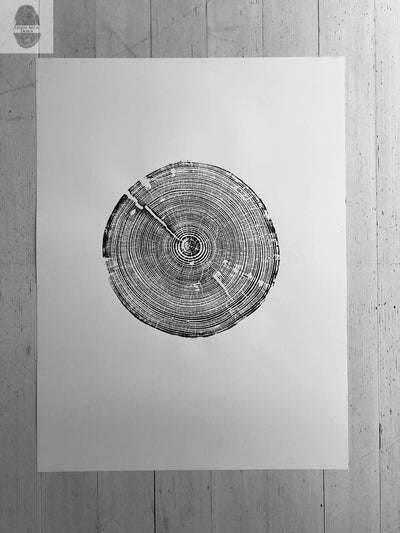 Alabama Tree Ring Print, Alabama Art Print