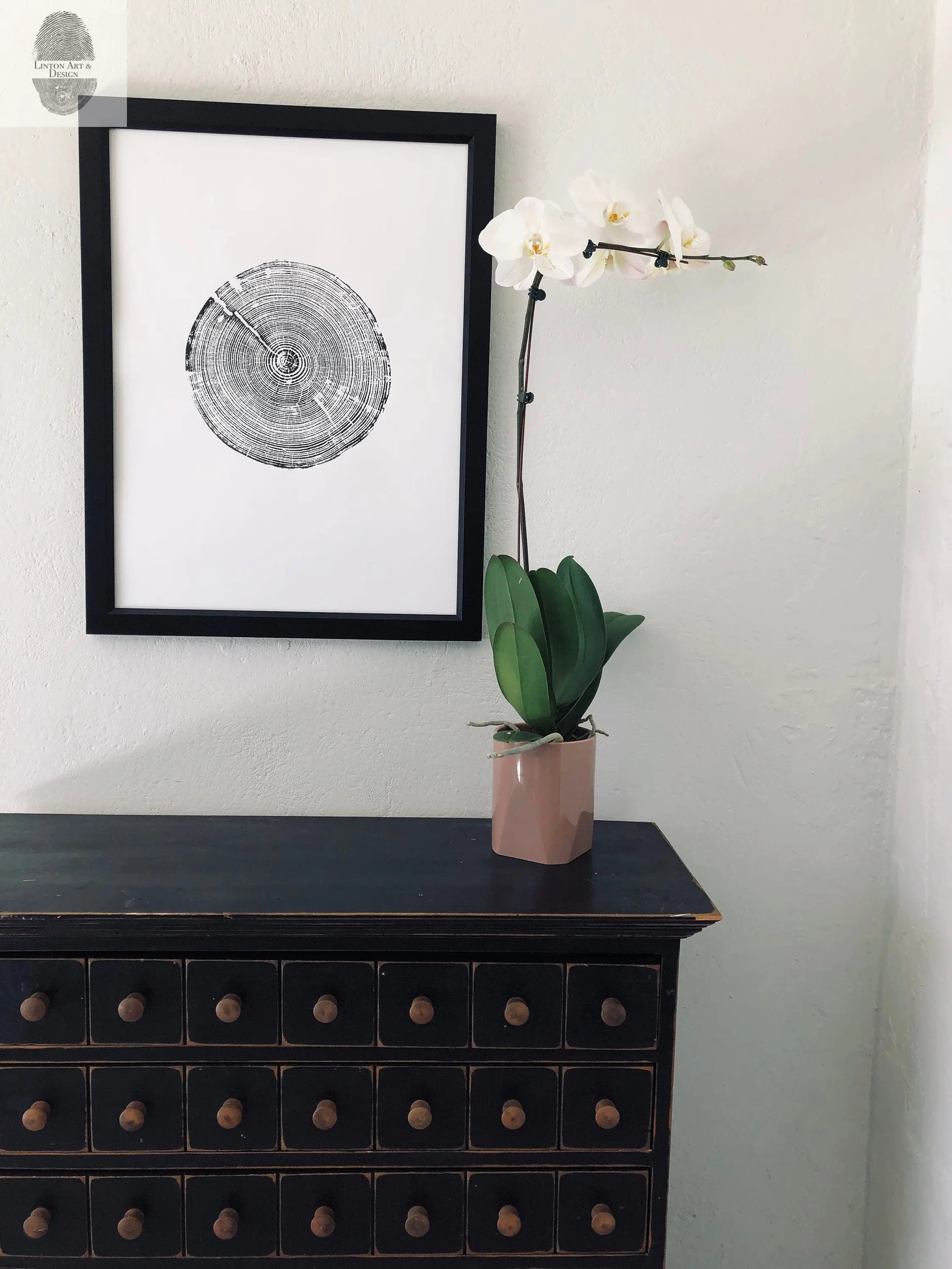 Alabama Tree Ring Print, Alabama Art Print