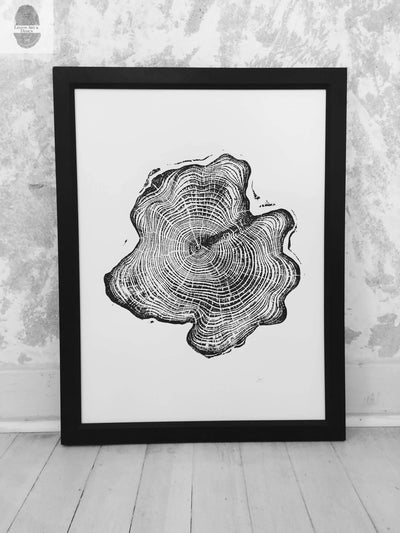 Alaska Cedar Wood Slice Wall Art by LintonArt