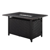 Albany 44" Rectangular Woven Aluminum Convertible Gas Fire Pit Table by Fire Sense/Balkene Home - product image 7 for Resin Society