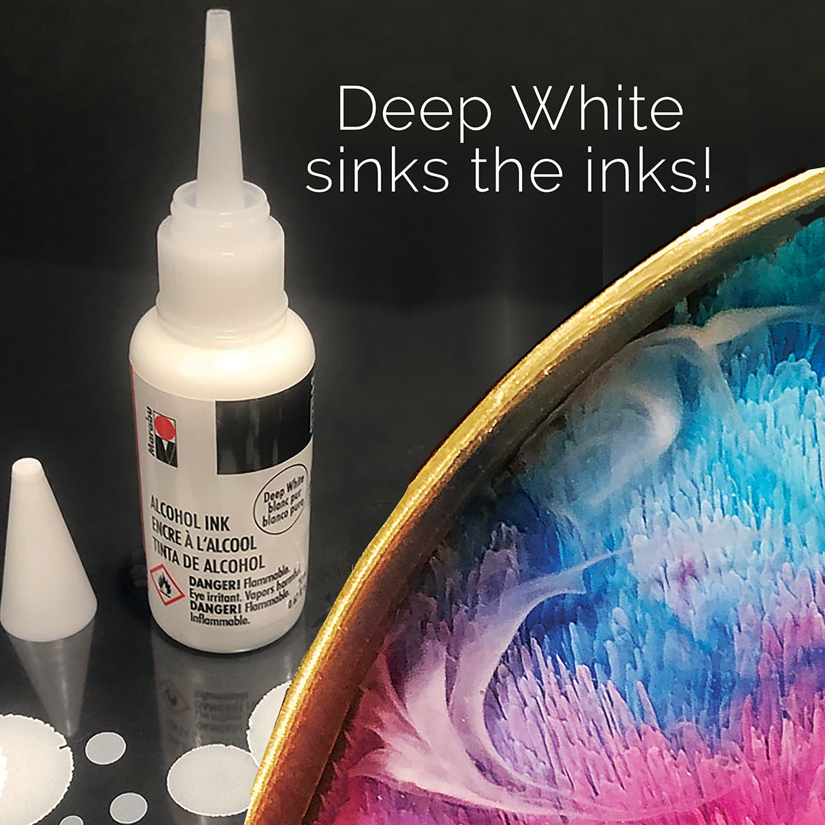 Alcohol Ink - Deep White by Little Windows Brilliant Resin and Supplies - Resin Society