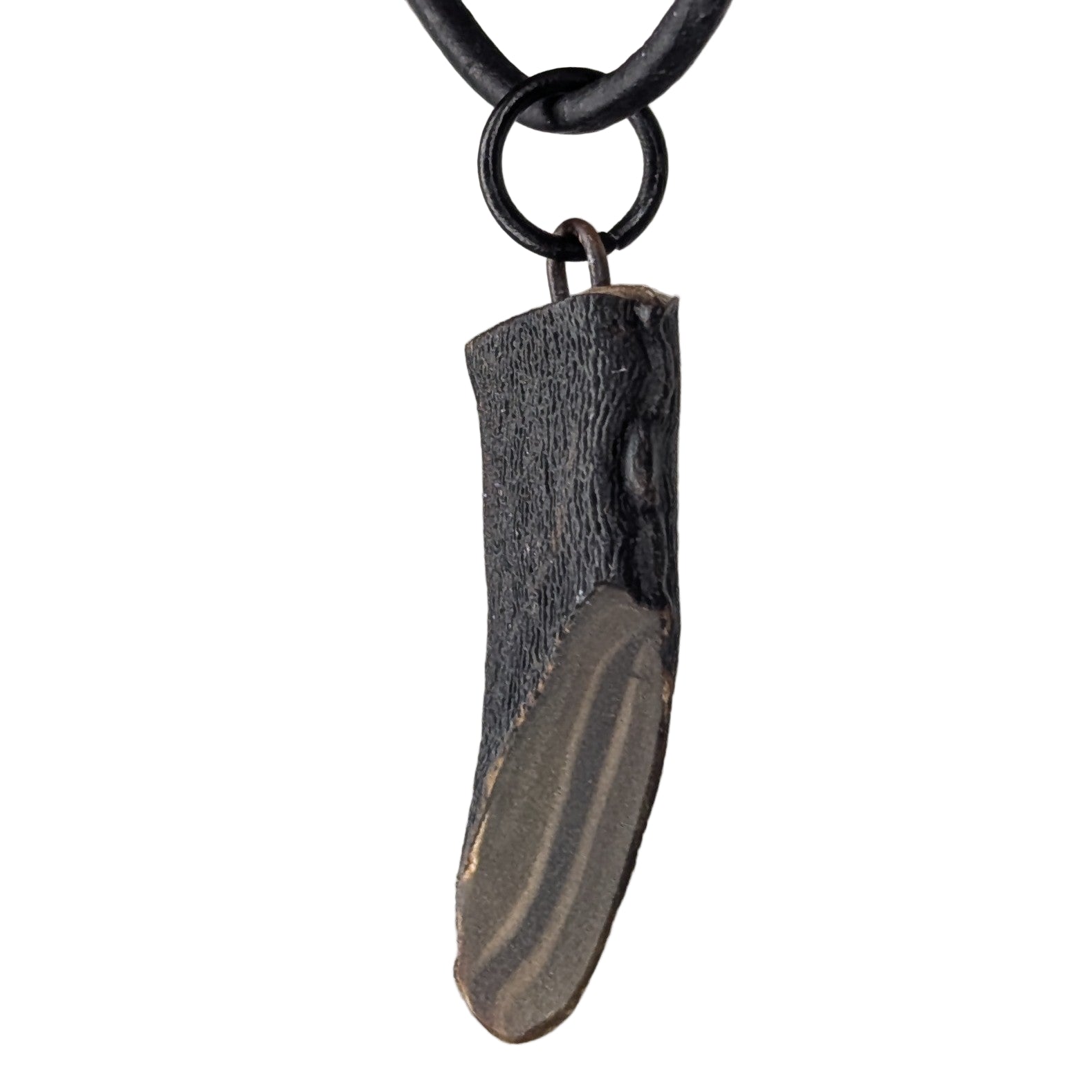 Aliphys pendant necklace by Versiliy, featuring a hand-shaped pendant on natural leather cord