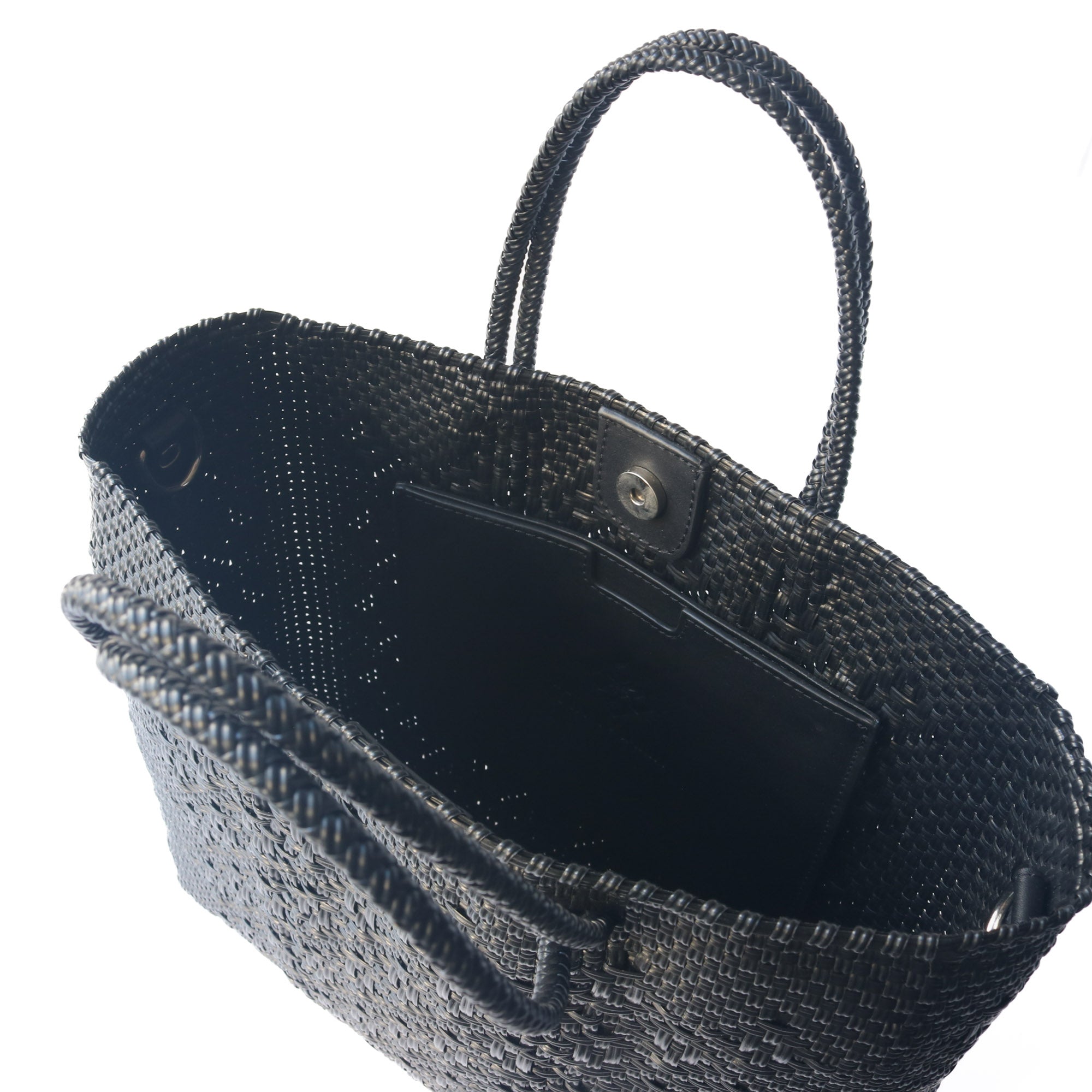 All Black Large Woven Crossbody Bag by Tin Marin Brand - product image 4 for Resin Society