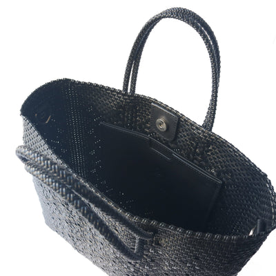 All Black Large Woven Crossbody Bag by Tin Marin Brand - product image 4 for Resin Society