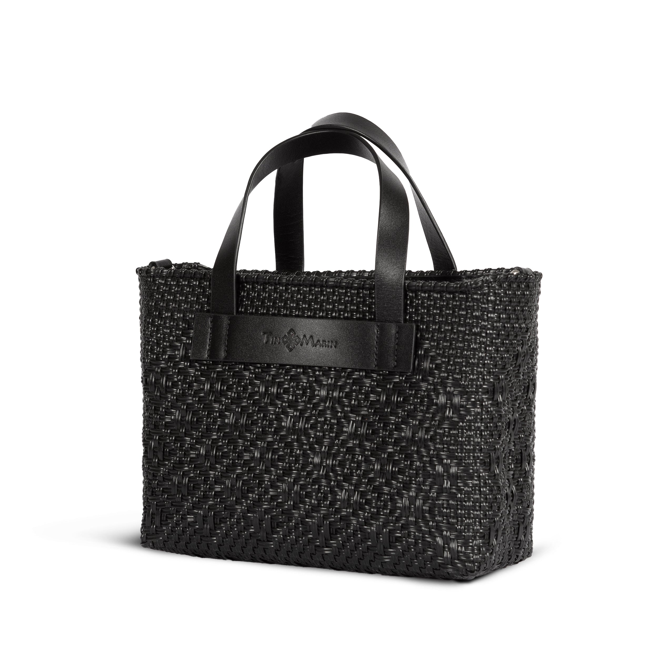 All Black Small Woven Crossbody Bag by Tin Marin Brand - product image 2 for Resin Society