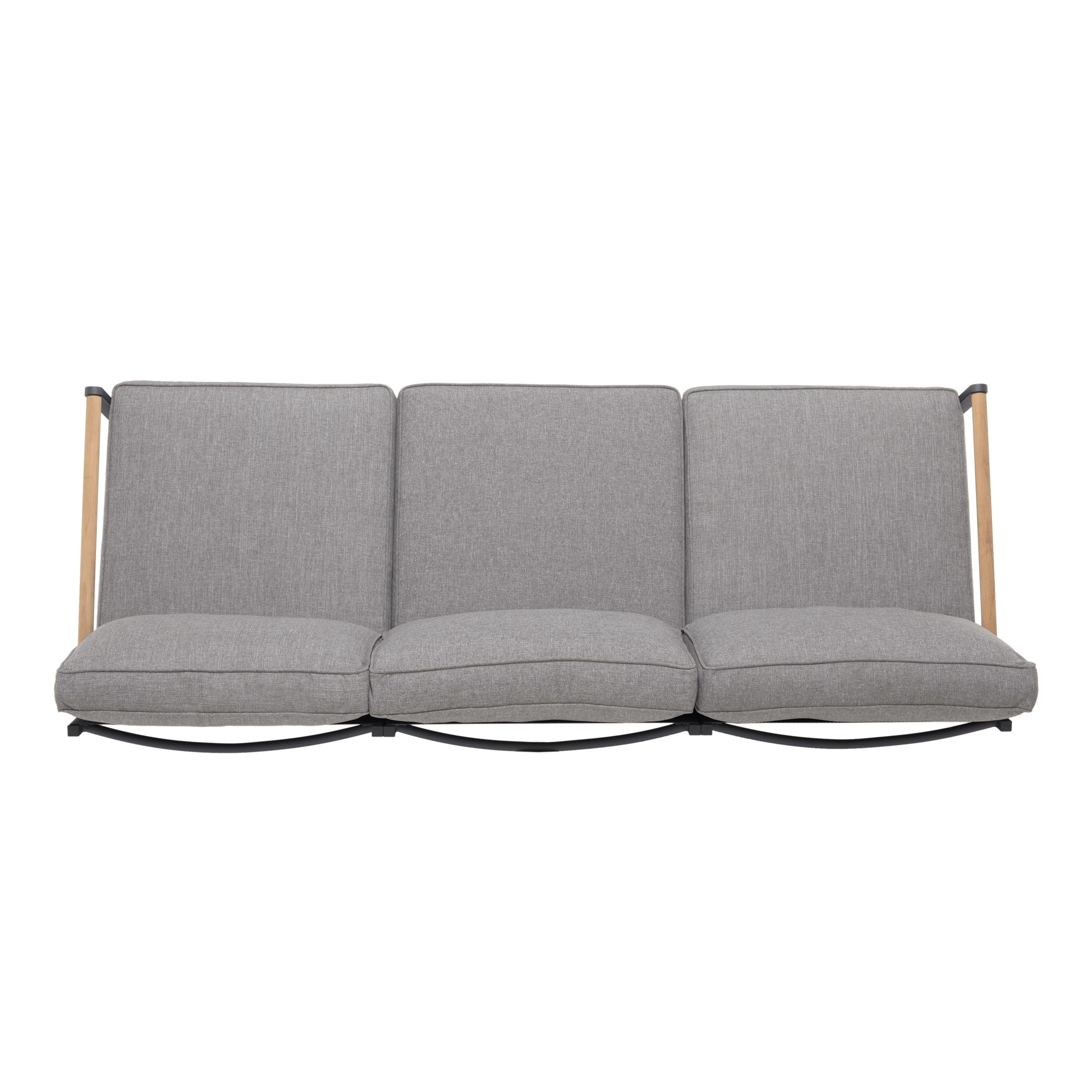 Amber Teak and Aluminum 3-Seater Sofa by LifestyleGarden US - product image 7 for Resin Society