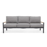 Amber Teak and Aluminum 3-Seater Sofa by LifestyleGarden US - product image 6 for Resin Society