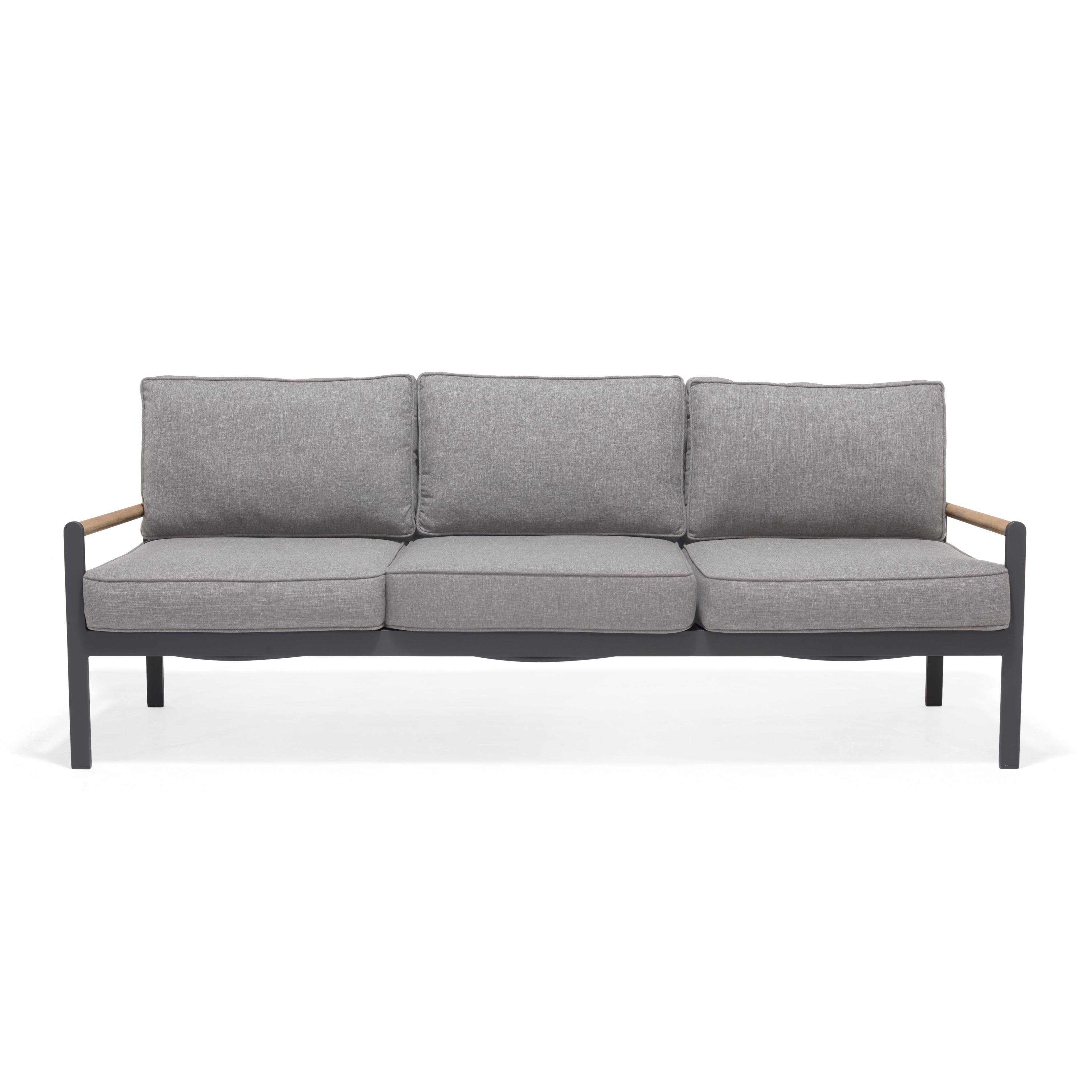 Amber Teak and Aluminum 3-Seater Sofa by LifestyleGarden US - product image 6 for Resin Society
