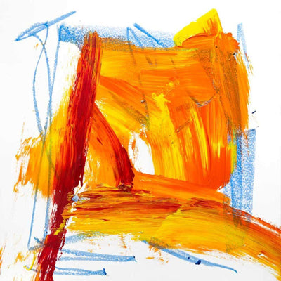 Amber 48x48 abstract artwork with a high gloss epoxy finish by John Beard Collection