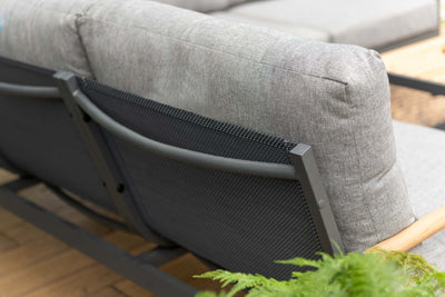Amber Teak and Aluminum 3-Seater Sofa by LifestyleGarden US - product image 3 for Resin Society