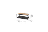 Amber Teak and Aluminum Rectangular Coffee Table by LifestyleGarden US - product image 9 for Resin Society