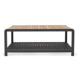 Amber Teak and Aluminum Rectangular Coffee Table by LifestyleGarden US - product image 6 for Resin Society