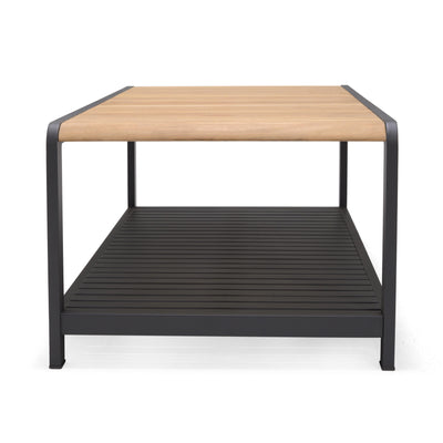 Amber Teak and Aluminum Rectangular Coffee Table by LifestyleGarden US - product image 7 for Resin Society