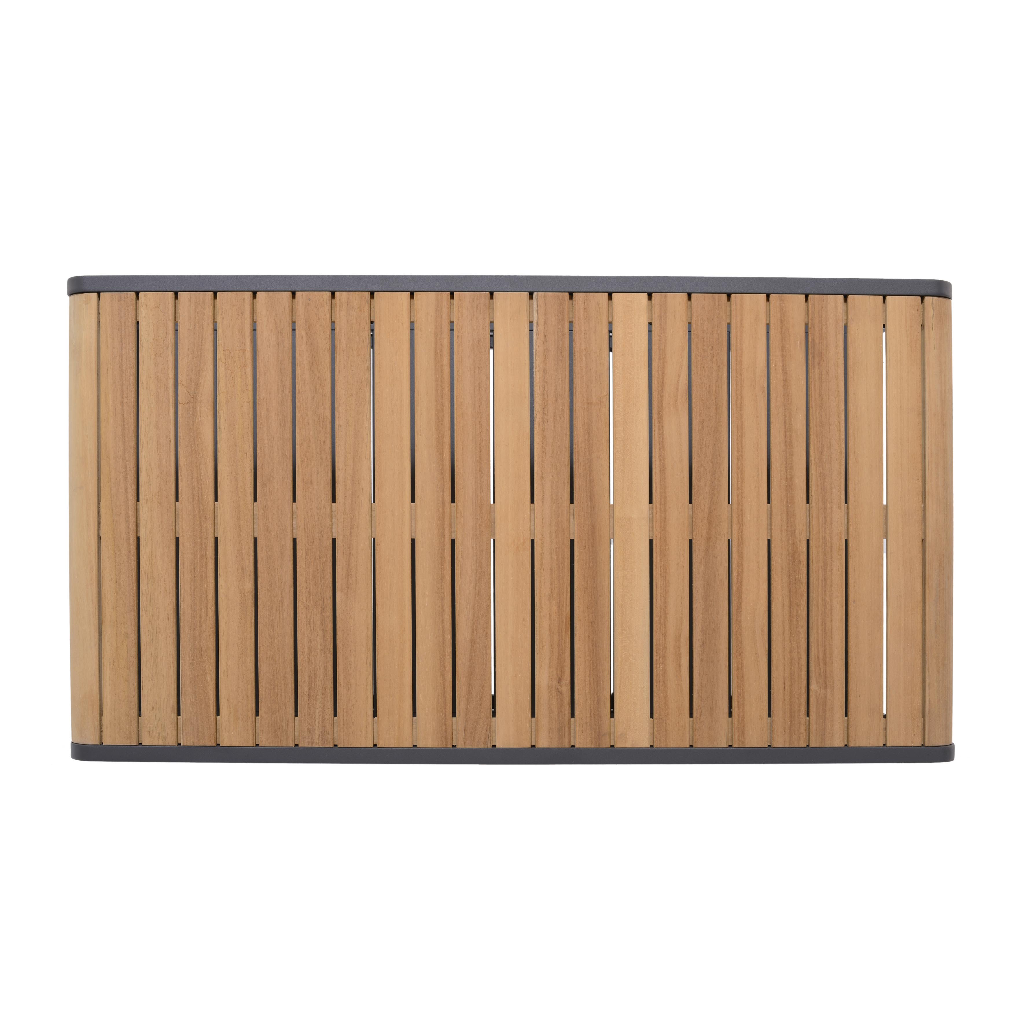 Amber Teak and Aluminum Rectangular Coffee Table by LifestyleGarden US - product image 8 for Resin Society