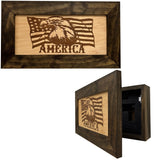 American Flag with Bald Eagle Patriotic Decorative Wall-Mounted Secure by Bellewood Designs - main product image for Resin Society