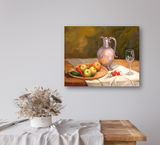 Apples on Table Artist Enhanced Canvas Print by John Beard Collection - product image 2 for Resin Society