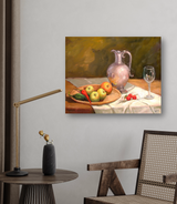 Apples on Table Artist Enhanced Canvas Print by John Beard Collection - product image 3 for Resin Society