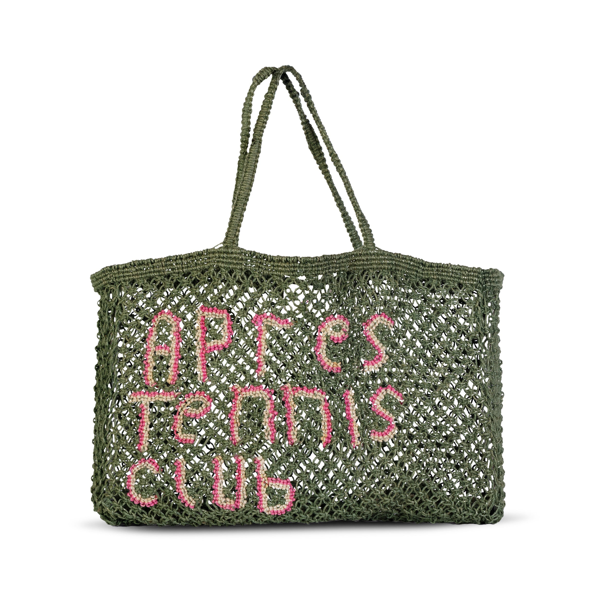 Apres Tennis Club Macrame Jute Tote by Tin Marin Brand - main product image for Resin Society