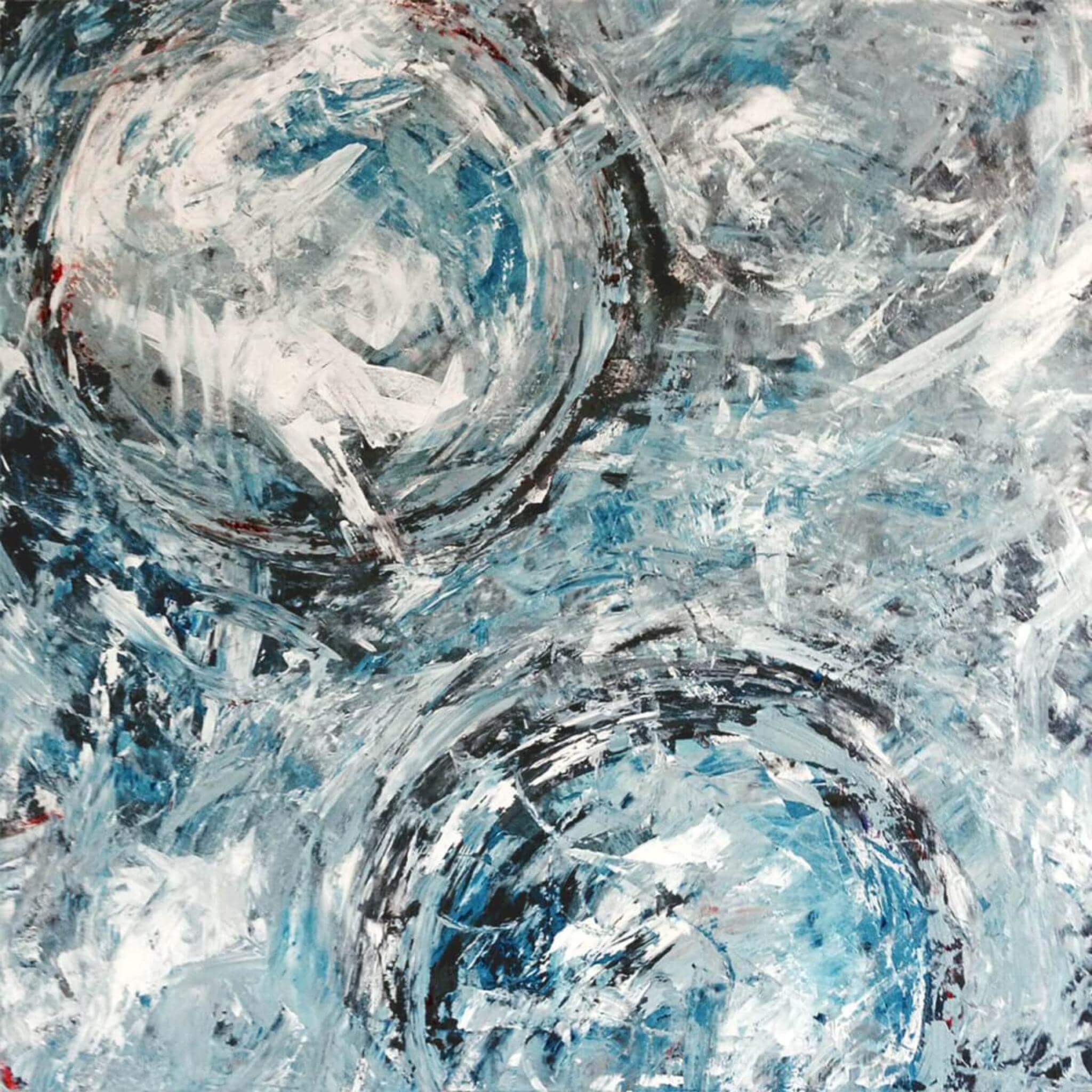 Aqua Azul I Artist Enhanced Canvas Print by John Beard Collection - main product image for Resin Society