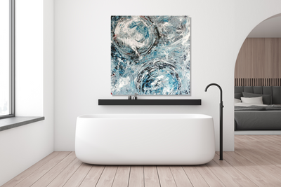Aqua Azul I Artist Enhanced Canvas Print by John Beard Collection - product image 2 for Resin Society