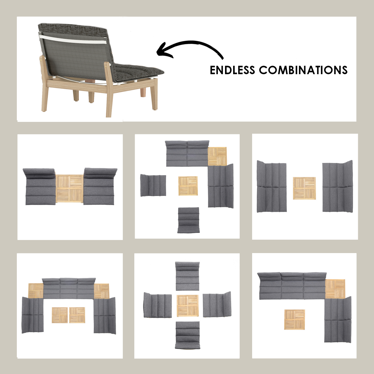 Arno Modular Side Chair Light or Dark - 2pc by LifestyleGarden US - product image 13 for Resin Society