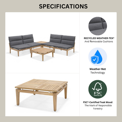 Arno 6pc Corner Set Dark by LifestyleGarden US - product image 9 for Resin Society