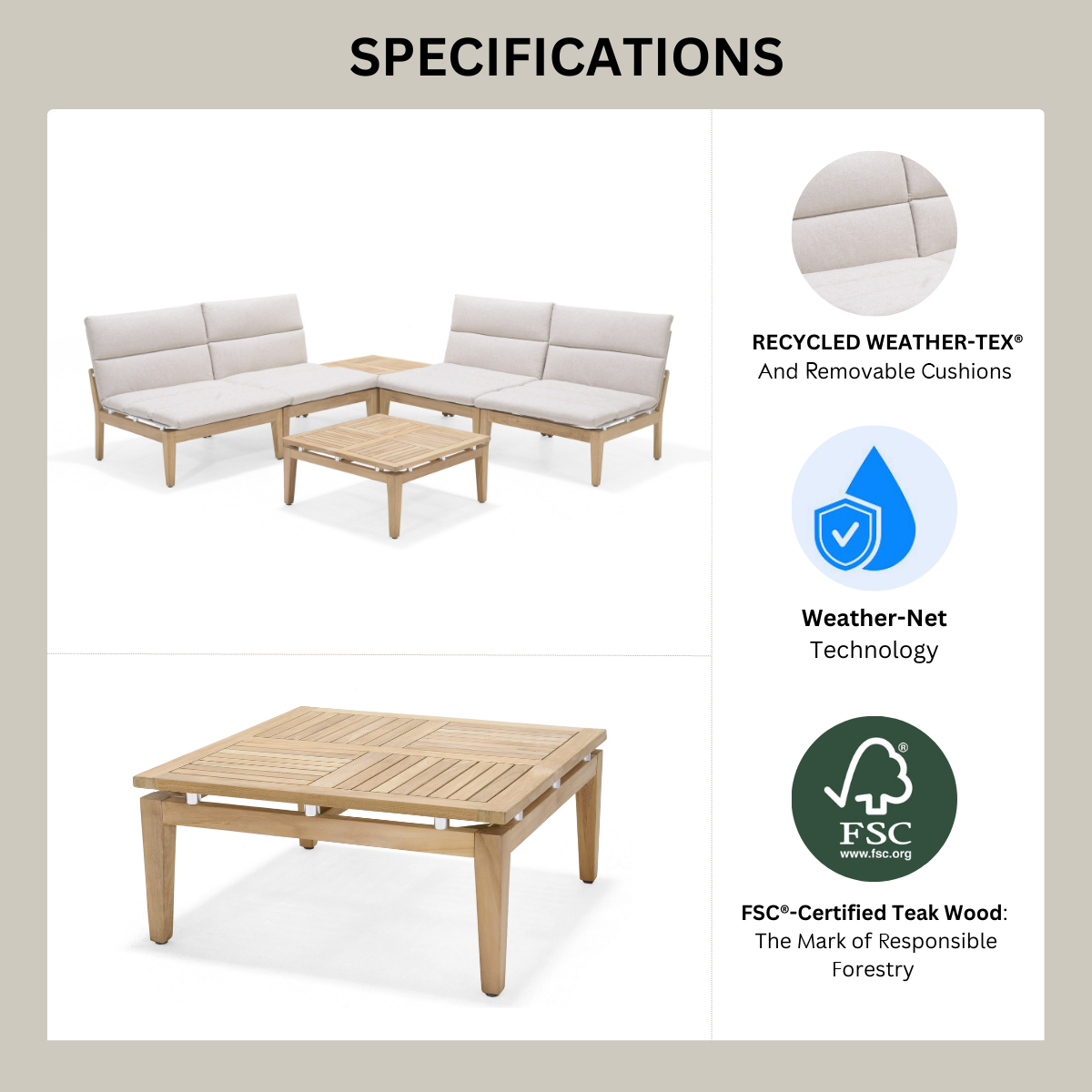 Arno 3pc Bistro Set Light by LifestyleGarden US - product image 11 for Resin Society