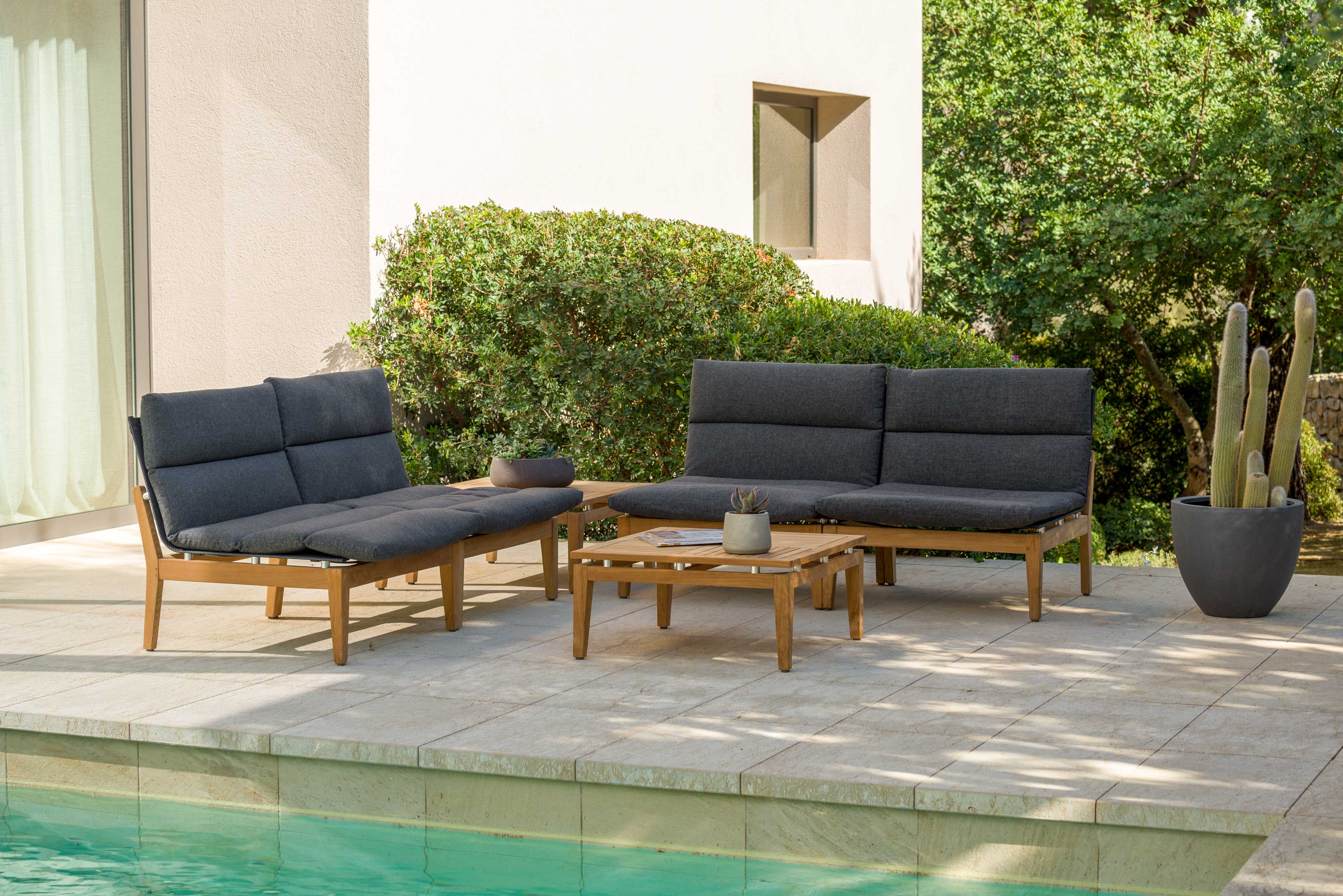 Arno 6pc Corner Set Dark by LifestyleGarden US - main product image for Resin Society
