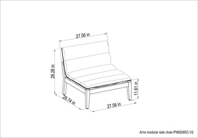 Arno Modular Side Chair Light or Dark - 2pc by LifestyleGarden US - product image 9 for Resin Society