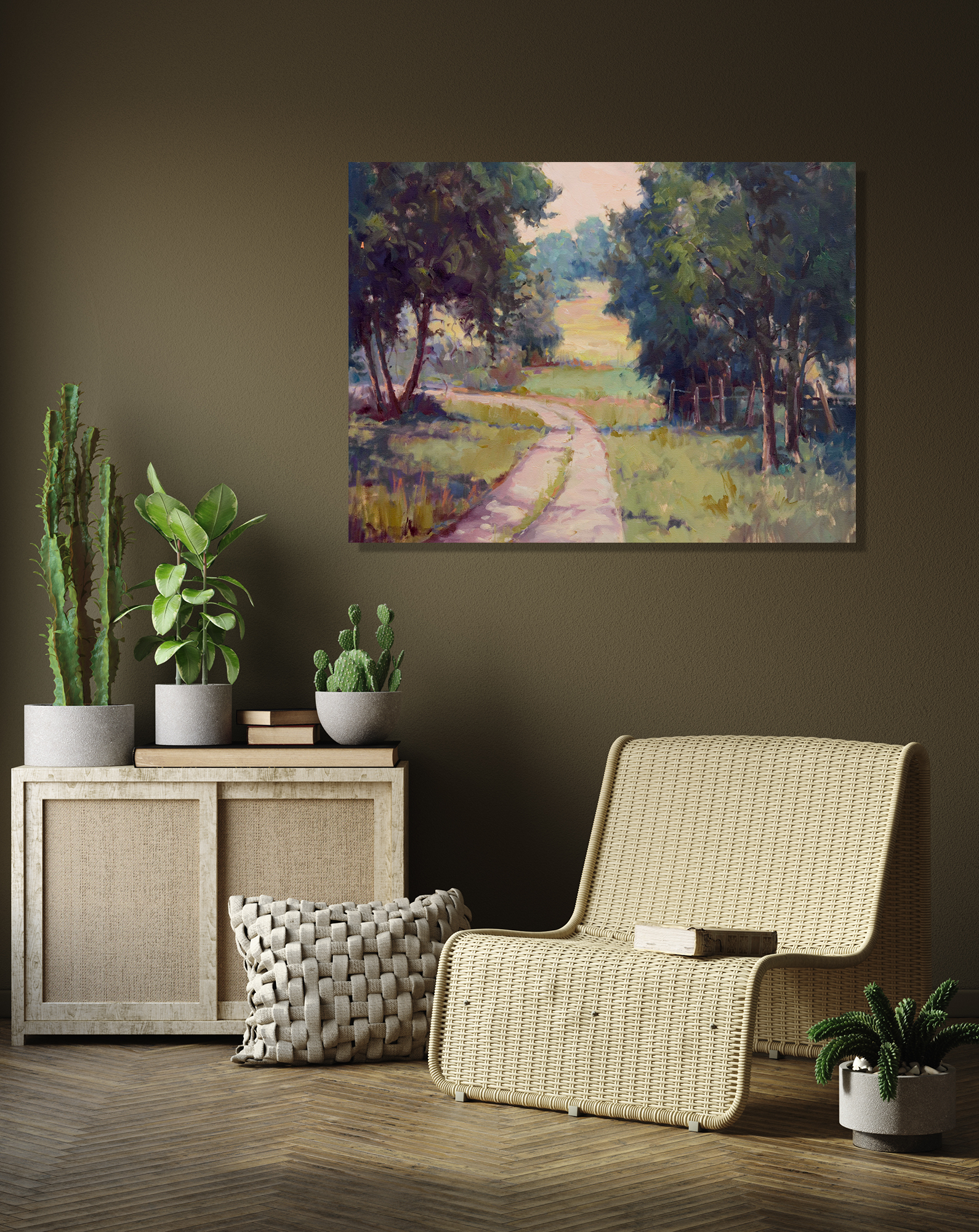 Around the Bend Artist Enhanced Canvas Print by John Beard Collection - product image 4 for Resin Society