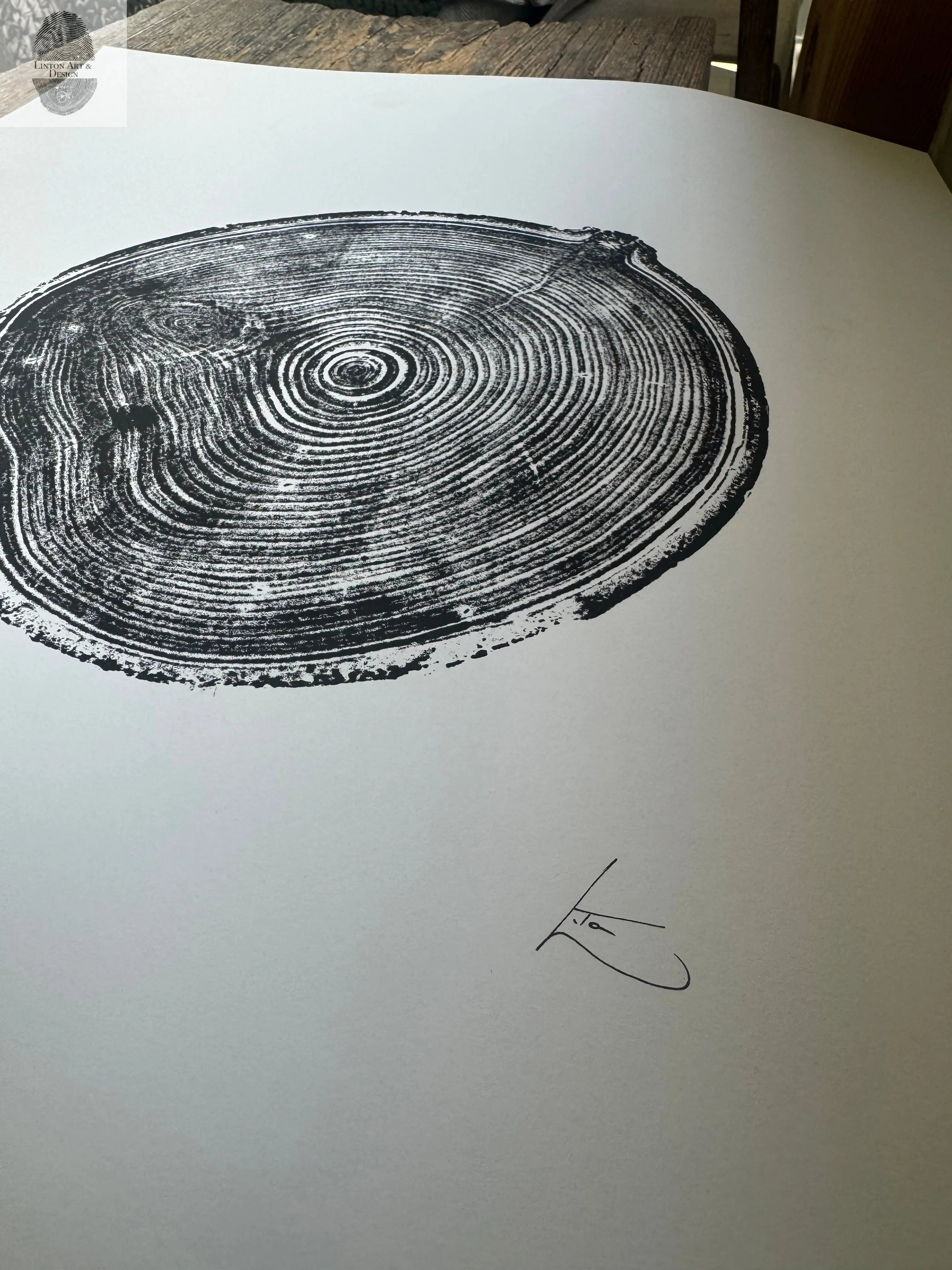Aspen Tree Ring Print – Carson, New Mexico – 18x24 Original Signed Woodcut