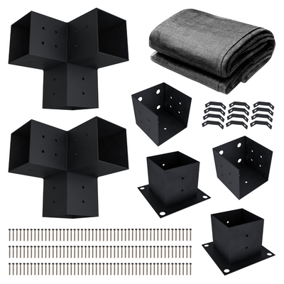 DIY Pergola Bracket Kit for an Attached Pergola Frame - Any Size Up to 12' x 12'