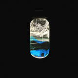 EP Light Blue Decorative Resin LED Lamp with wooden base