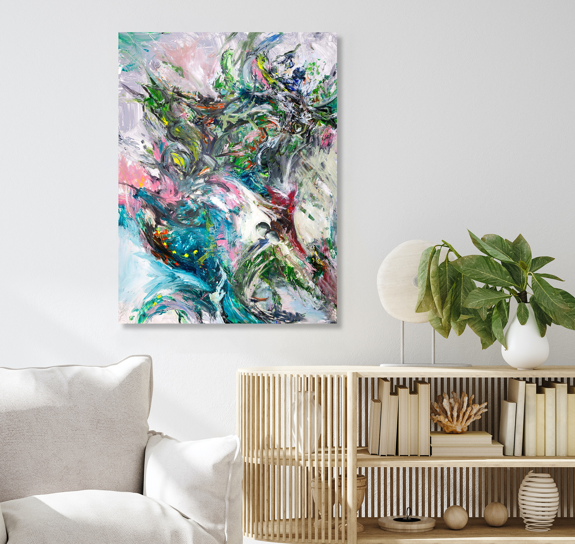 Aviary I Artist Enhanced Canvas Print by John Beard Collection - product image 2 for Resin Society