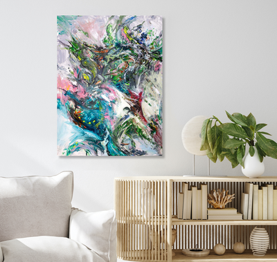 Aviary I Artist Enhanced Canvas Print by John Beard Collection - product image 2 for Resin Society