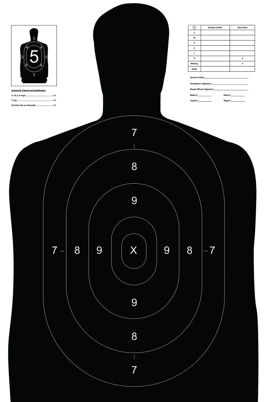 B-27-E NRA Police Silhouette Shooting Target by Shooting Targets USA LLC