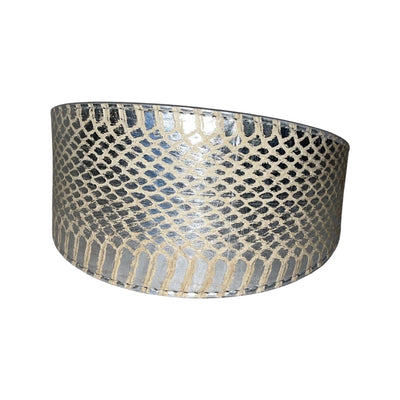 Stunning Silver Snake 3” Wide Style Collar With Silver Hardware by Allysa Payne Beverly Hills - main product image for Resin Society