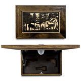 Hidden Gun Storage Cabinet Deer Buck Whitetail Wood Firearm Safe by Bellewood Designs - main product image for Resin Society